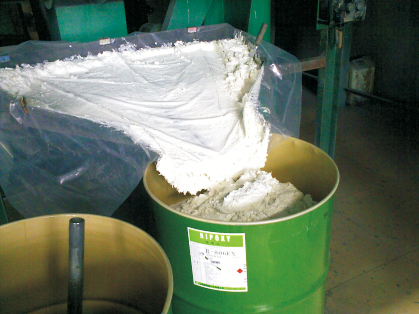 Glass flake resin material